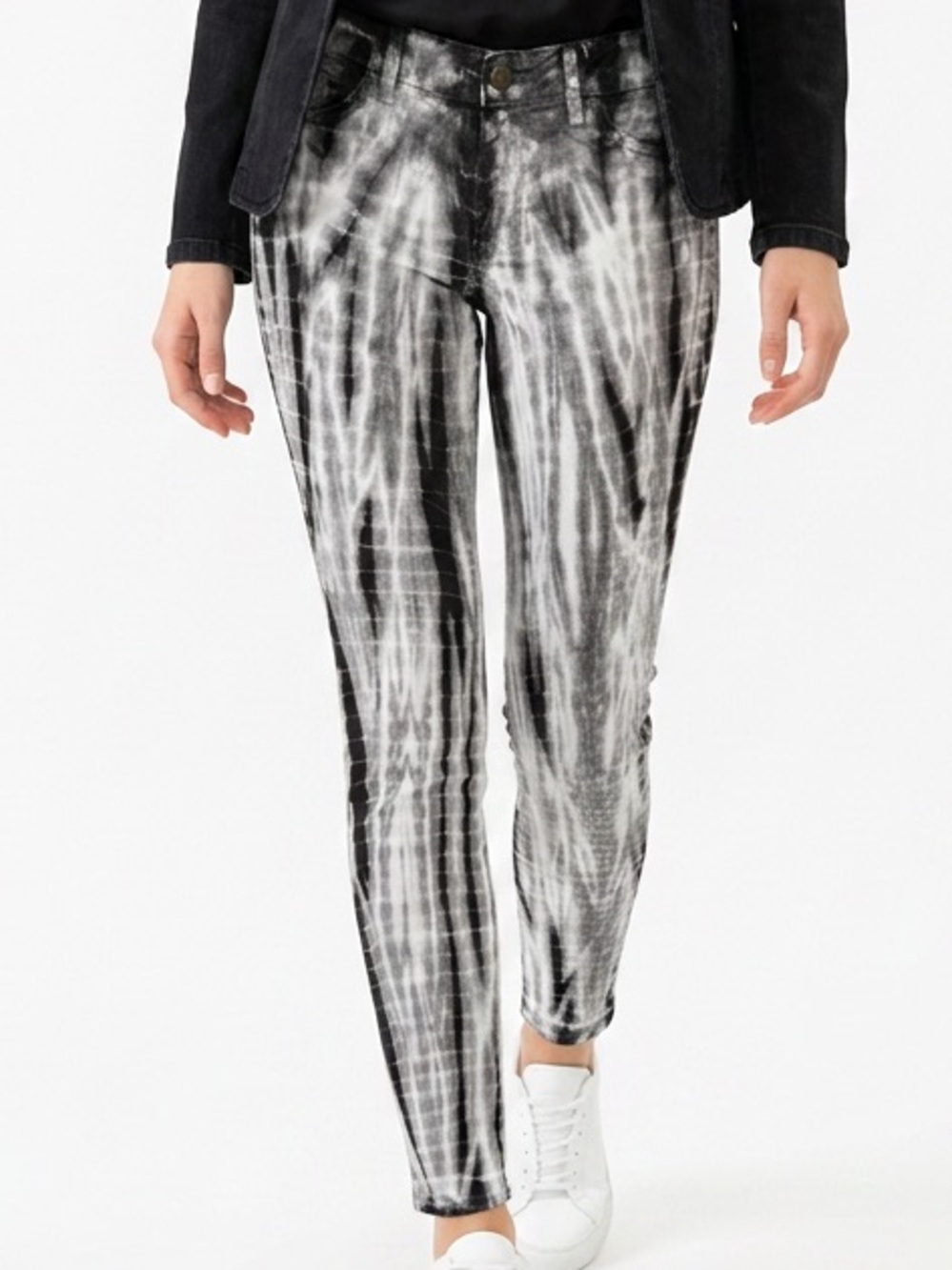 Rich & Skinny Jeans Women 28 Black Tie Dye Excellent Skinny Leg Md Rise 1575060U